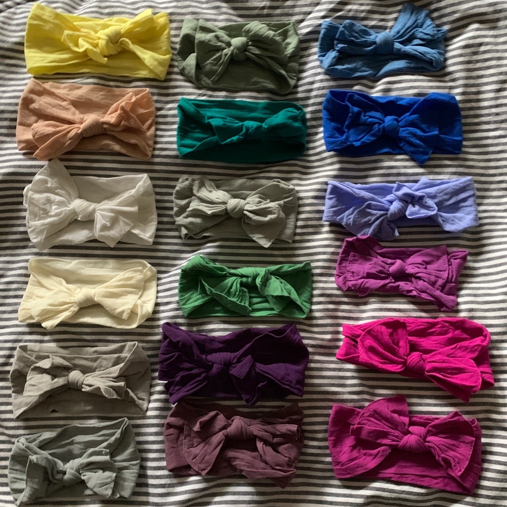 Lot of 18 Baby Bling Bows! Girls Headbands